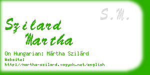 szilard martha business card