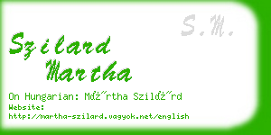 szilard martha business card